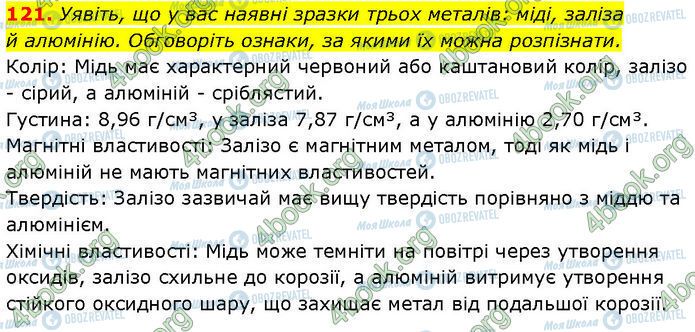 ГДЗ Химия 7 класс страница 121