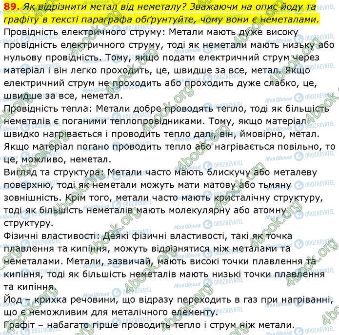ГДЗ Химия 7 класс страница 89