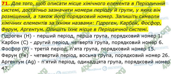 ГДЗ Химия 7 класс страница 71