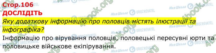 ГДЗ Історія України 7 клас сторінка Стр.106 (1)