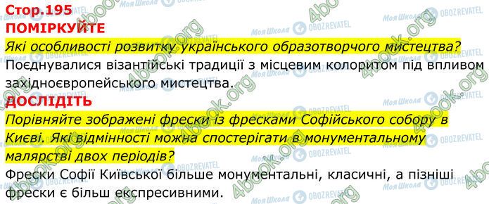 ГДЗ Історія України 7 клас сторінка Стр.195 (1-2)