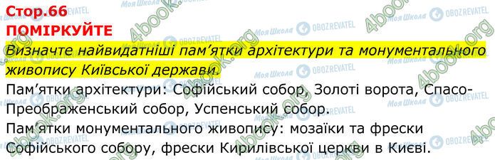 ГДЗ Історія України 7 клас сторінка Стр.66 (1)