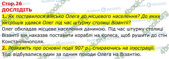 ГДЗ Історія України 7 клас сторінка Стр.26 (1-2)
