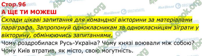 ГДЗ Історія України 7 клас сторінка Стр.96 (1)