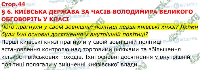 ГДЗ История Украины 7 класс страница Стр.44 (1)