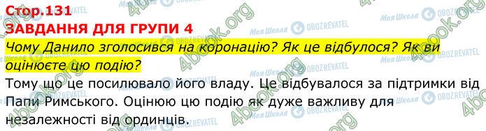 ГДЗ Історія України 7 клас сторінка Стр.131 (1)