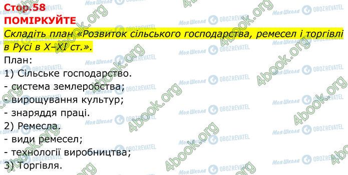 ГДЗ История Украины 7 класс страница Стр.58 (1)