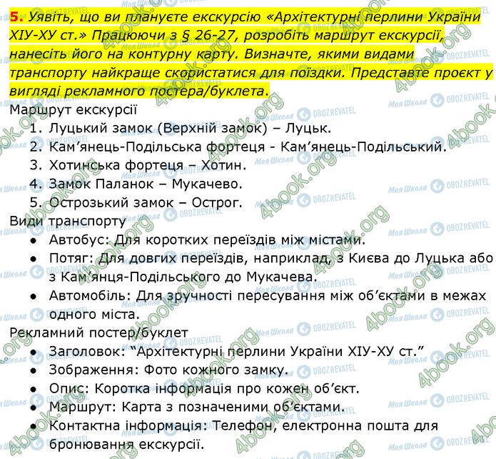 ГДЗ Історія України 7 клас сторінка Стр.159 (5)
