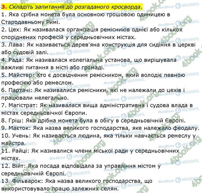 ГДЗ Історія України 7 клас сторінка Стр.174 (3)