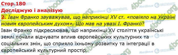 ГДЗ Історія України 7 клас сторінка Стр.180 (2)