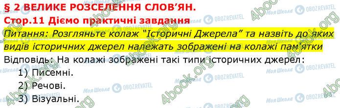 ГДЗ Історія України 7 клас сторінка Стр.11