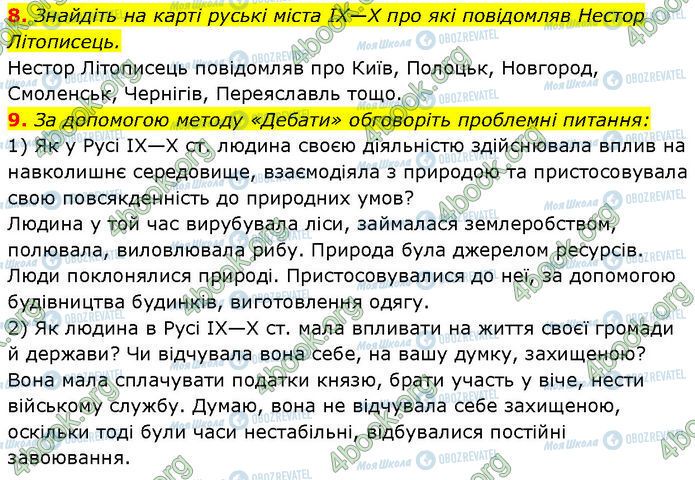 ГДЗ Історія України 7 клас сторінка §.6 (8-9)