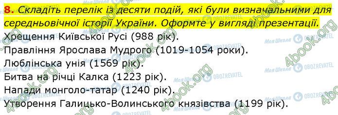 ГДЗ Історія України 7 клас сторінка §.25 (8)