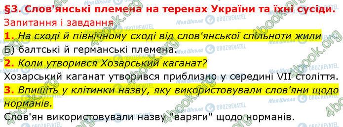 ГДЗ Історія України 7 клас сторінка §.3 (1-3)