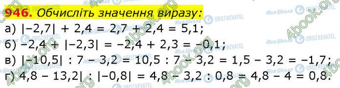 ГДЗ Алгебра 7 клас сторінка 946
