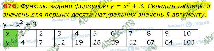 ГДЗ Алгебра 7 клас сторінка 676