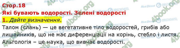 ГДЗ Биология 7 класс страница Стр.18 (1)