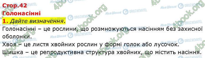 ГДЗ Биология 7 класс страница Стр.42 (1)