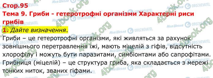 ГДЗ Биология 7 класс страница Стр.95 (1)