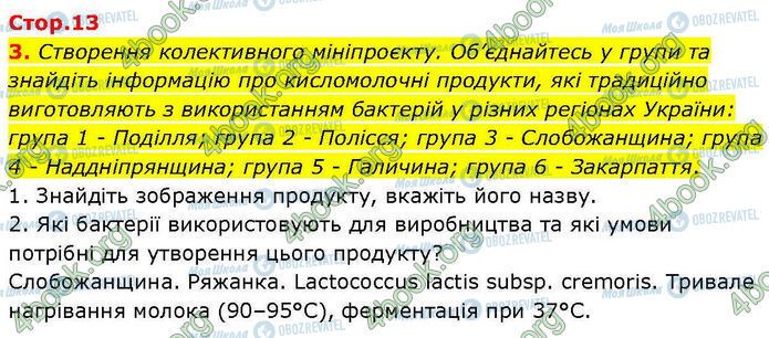 ГДЗ Біологія 7 клас сторінка Стр.13 (3)