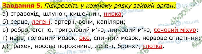 ГДЗ Біологія 7 клас сторінка Стр.81 (5)