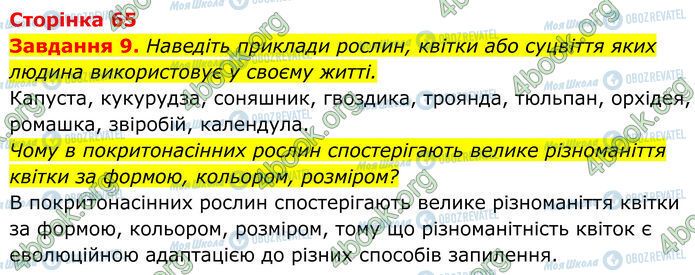 ГДЗ Біологія 7 клас сторінка Стр.65