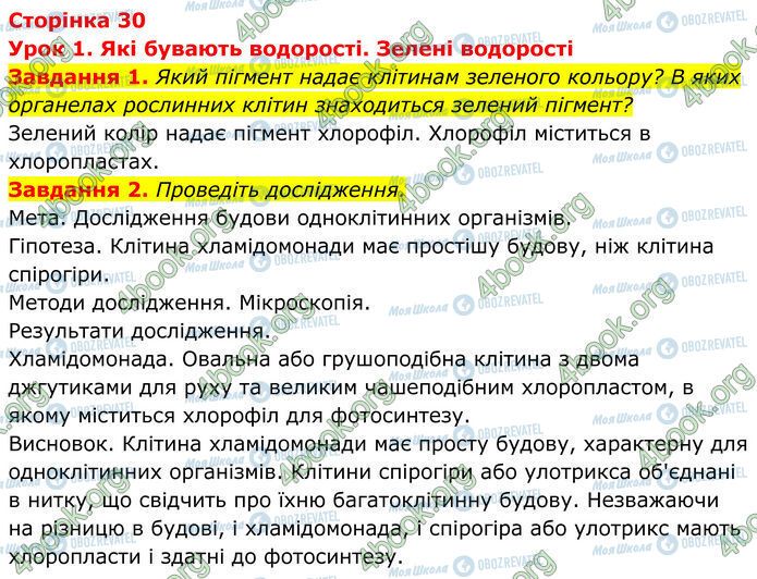 ГДЗ Биология 7 класс страница Стр.30