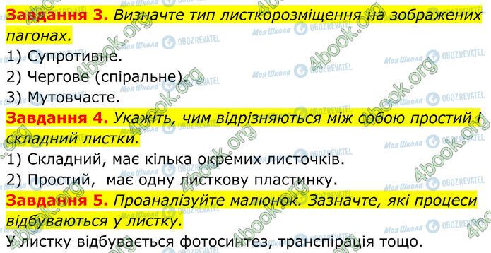ГДЗ Біологія 7 клас сторінка Стр.41 (3-5)