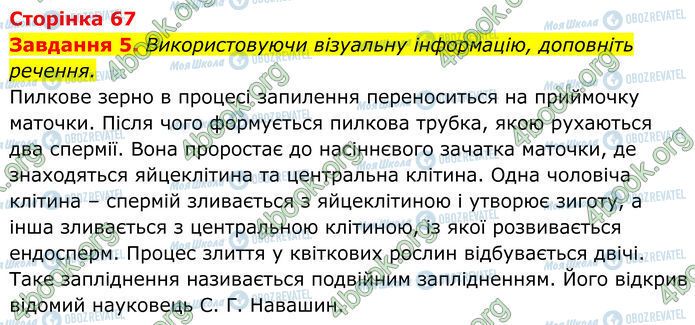 ГДЗ Біологія 7 клас сторінка Стр.67 (5)