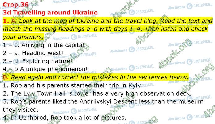 ГДЗ Английский язык 7 класс страница Стр.36 (1А-В)