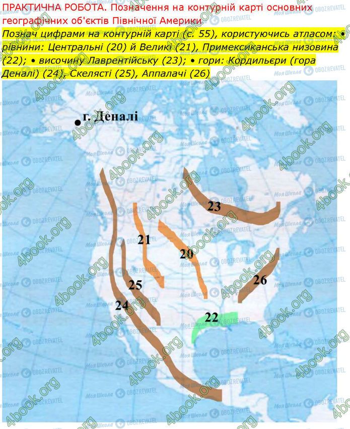 ГДЗ Географія 7 клас сторінка Стр.56 (Пр.1)