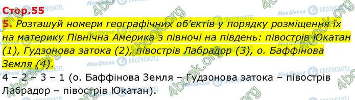 ГДЗ Географія 7 клас сторінка Стр.55 (5)