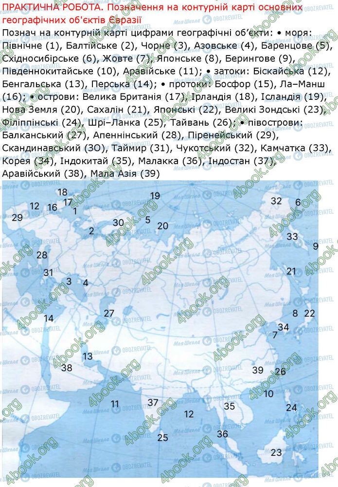 ГДЗ Географія 7 клас сторінка Стр.62 (Пр.1)