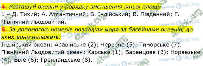ГДЗ Географія 7 клас сторінка Др.7 (4-5)