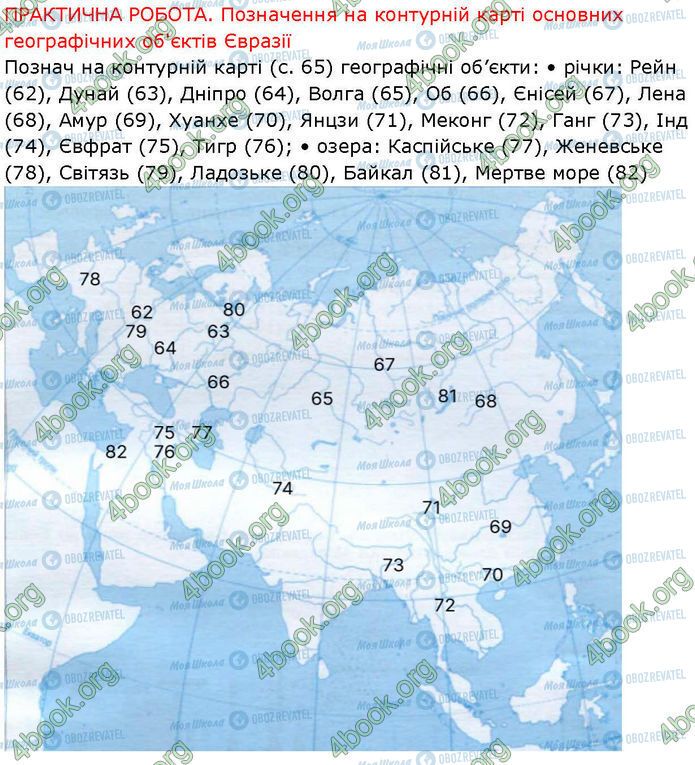 ГДЗ Географія 7 клас сторінка Стр.70 (Пр.1)