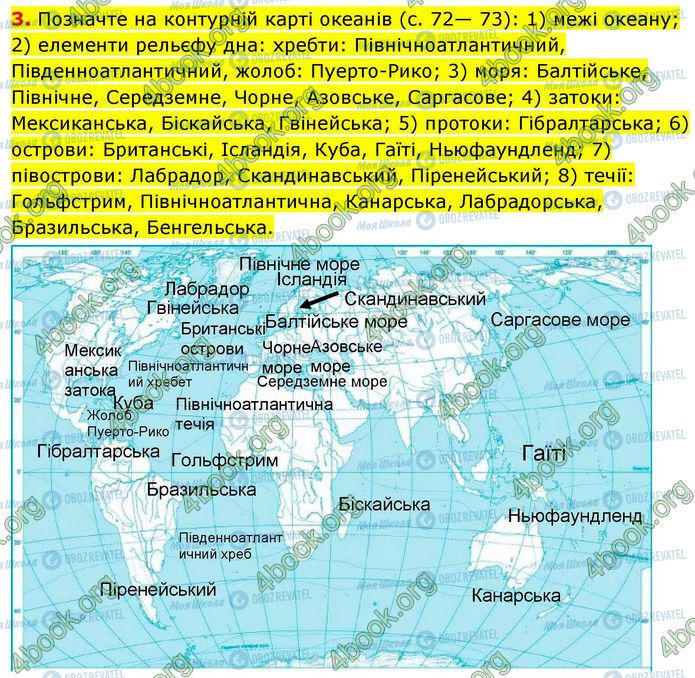 ГДЗ Географія 7 клас сторінка Пр.28 (3)