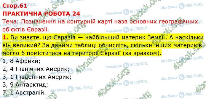 ГДЗ География 7 класс страница Пр.24 (1)