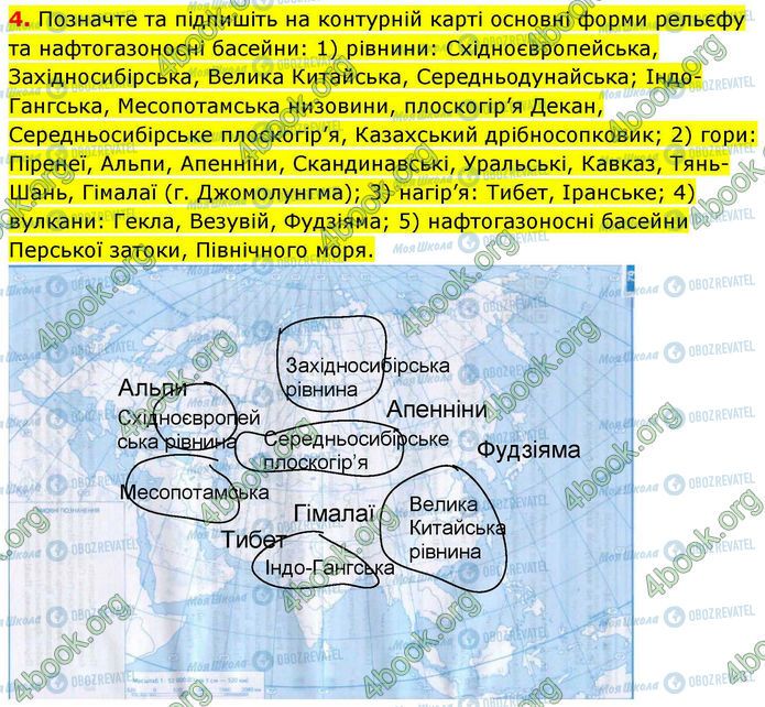 ГДЗ География 7 класс страница Пр.24 (4.1)