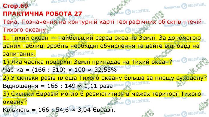 ГДЗ География 7 класс страница Пр.27 (1)