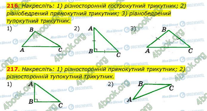 ГДЗ Геометрія 7 клас сторінка 216-217