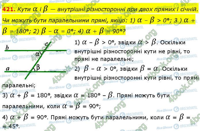 ГДЗ Геометрія 7 клас сторінка 421