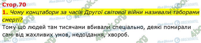 ГДЗ Зарубежная литература 7 класс страница Стр.70 (1)