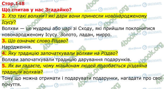 ГДЗ Зарубежная литература 7 класс страница Стр.148 (2-5)