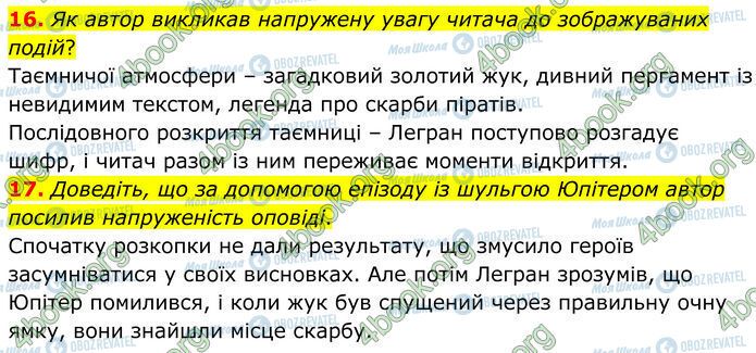 ГДЗ Зарубіжна література 7 клас сторінка Стр.185 (16-17)