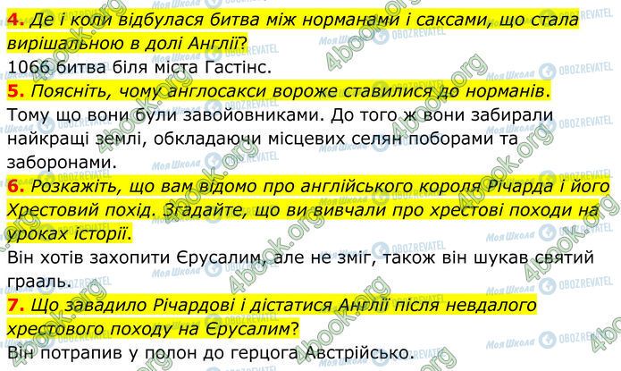 ГДЗ Зарубіжна література 7 клас сторінка Стр.59 (4-7)