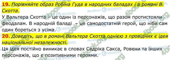 ГДЗ Зарубіжна література 7 клас сторінка Стр.94 (19-20)