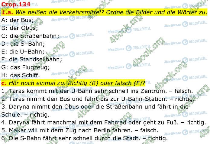 ГДЗ Немецкий язык 7 класс страница Стр.134 (1a-c)
