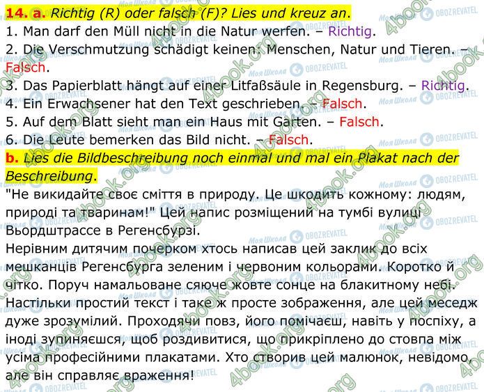 ГДЗ Немецкий язык 7 класс страница 14
