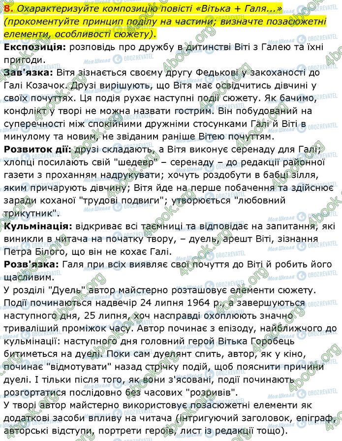 ГДЗ Українська література 7 клас сторінка Стр.207 (8)