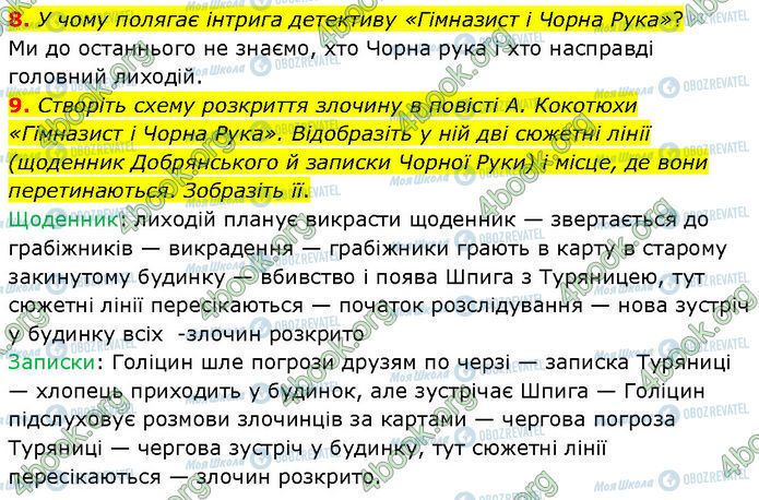 ГДЗ Укр лит 7 класс страница Стр.177 (8-9)
